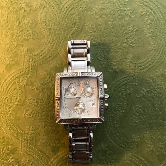 Invincta Wildflower Swiss Chronograph Ladies Watch with Diamond Accents - Picture 1 of 7
